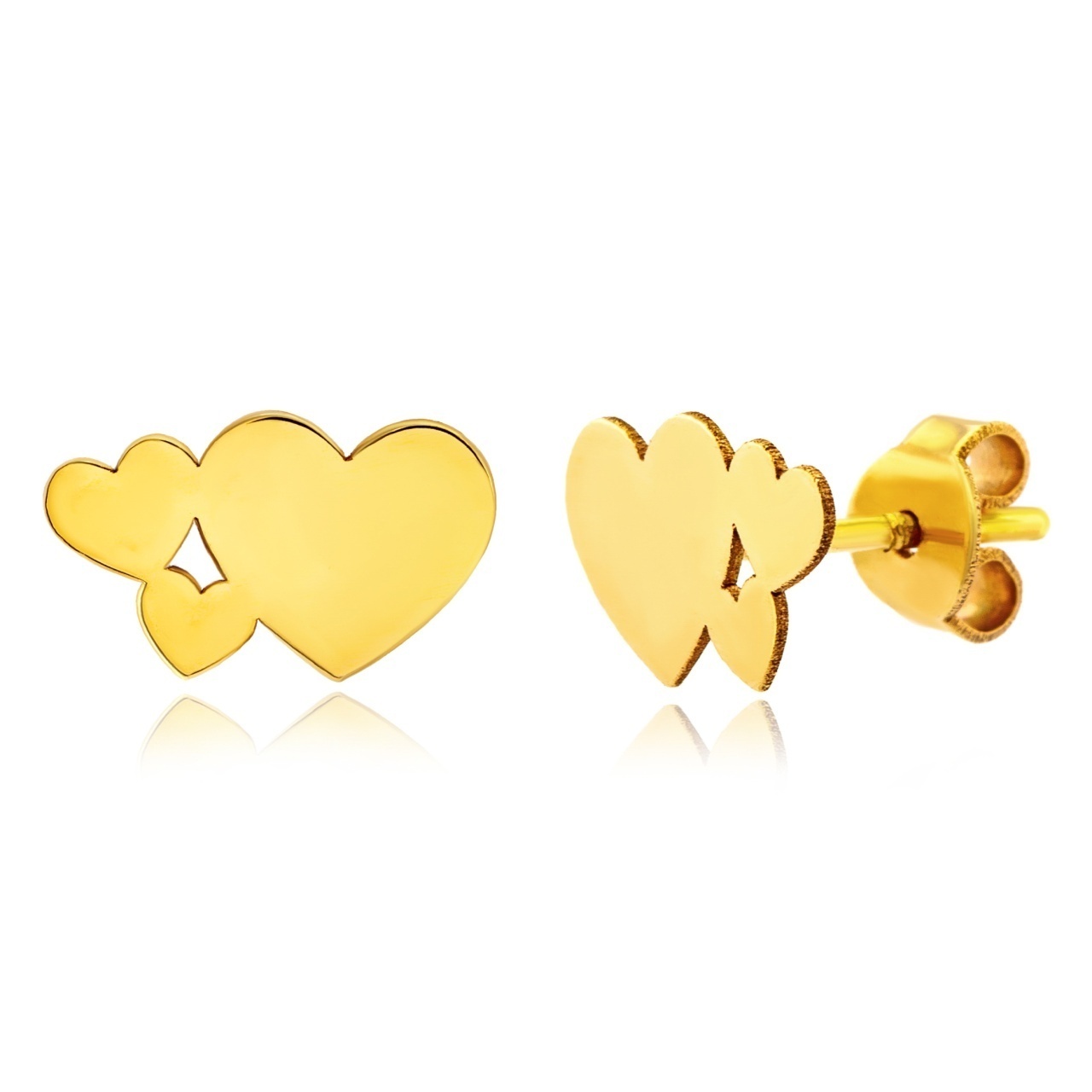 Cercei Trio Hearts din AUR 14K