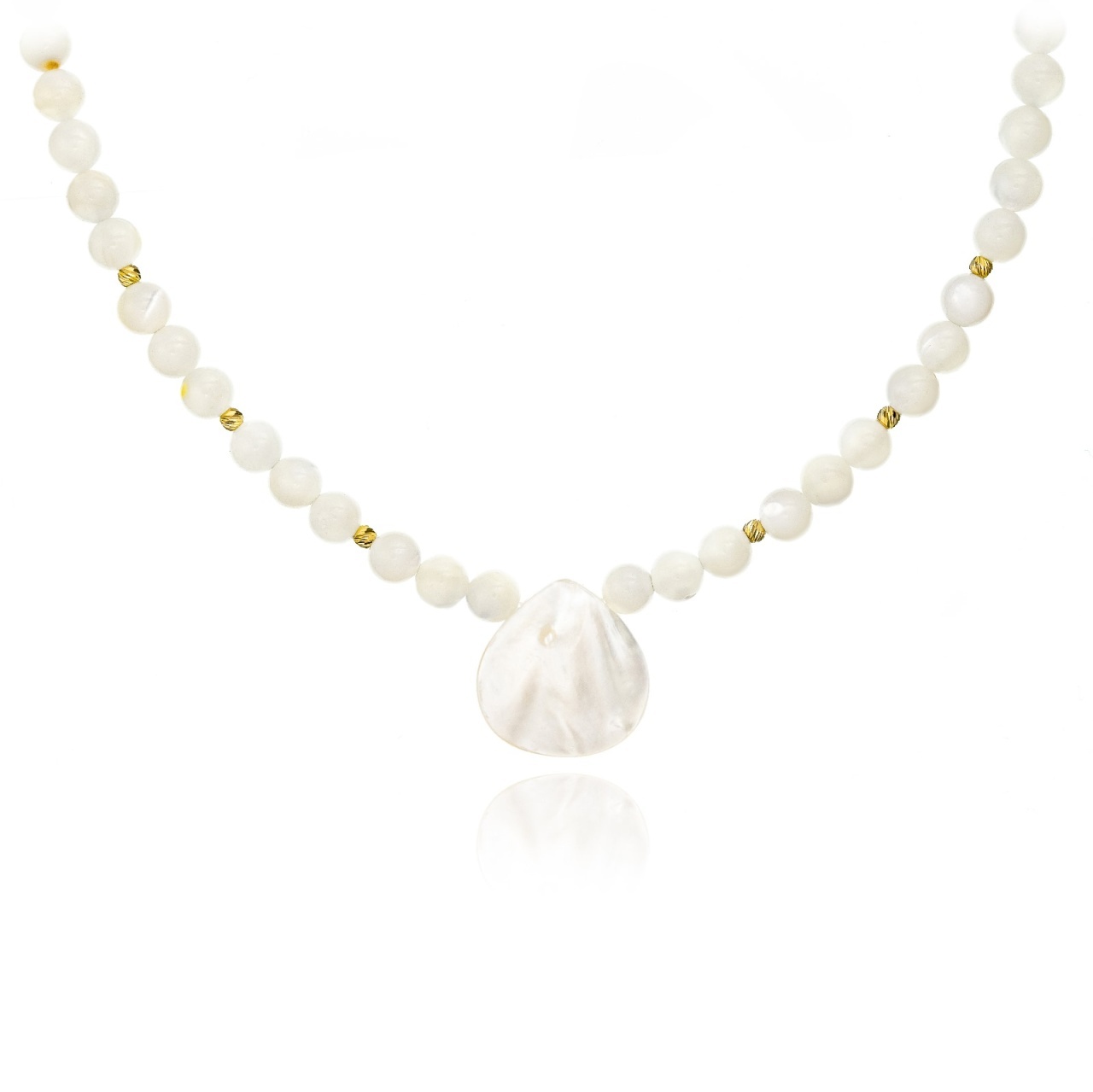 Colier Forever Summer cu Sidef natural și AUR 14K