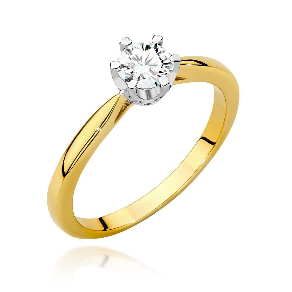Inel Aur 14K cu Diamante de Laborator 0.46 ct