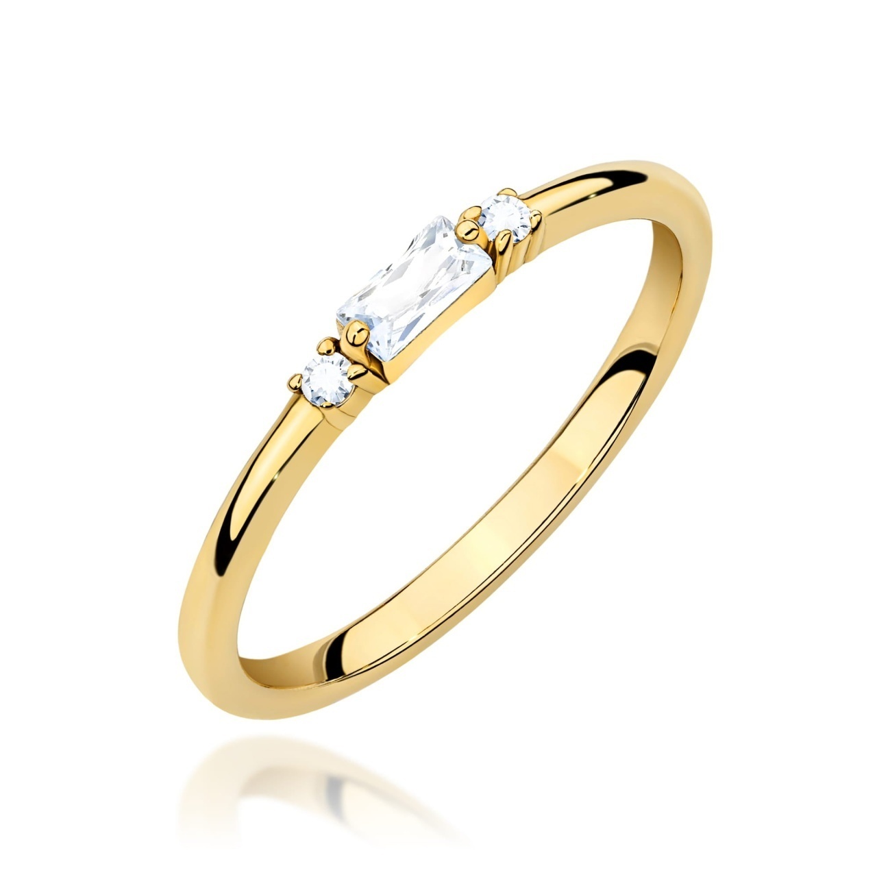 Inel Aur 14K cu Diamante Naturale 0.16 ct