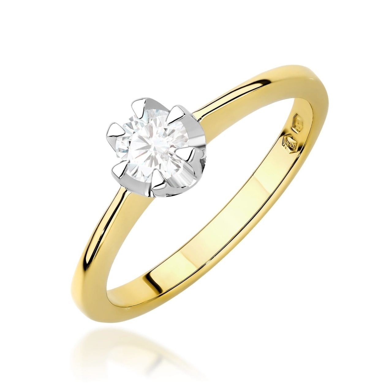 Inel Aur 9K cu Diamant de Laborator 0.40 ct