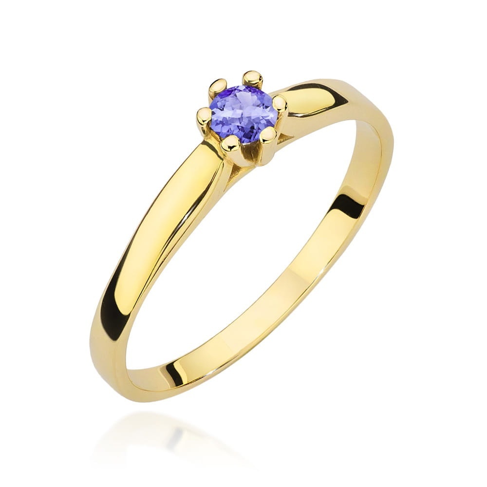Inel Aur 9K cu Tanzanit 0.15 ct
