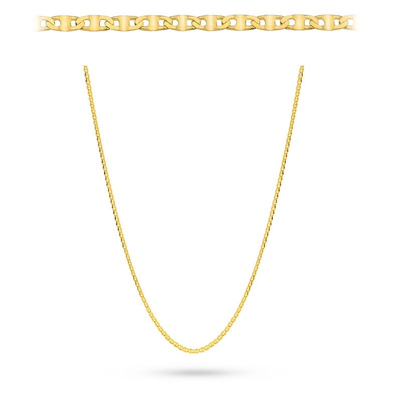 Lanț Aur 14K Împletitură Gucci Plat 42cm