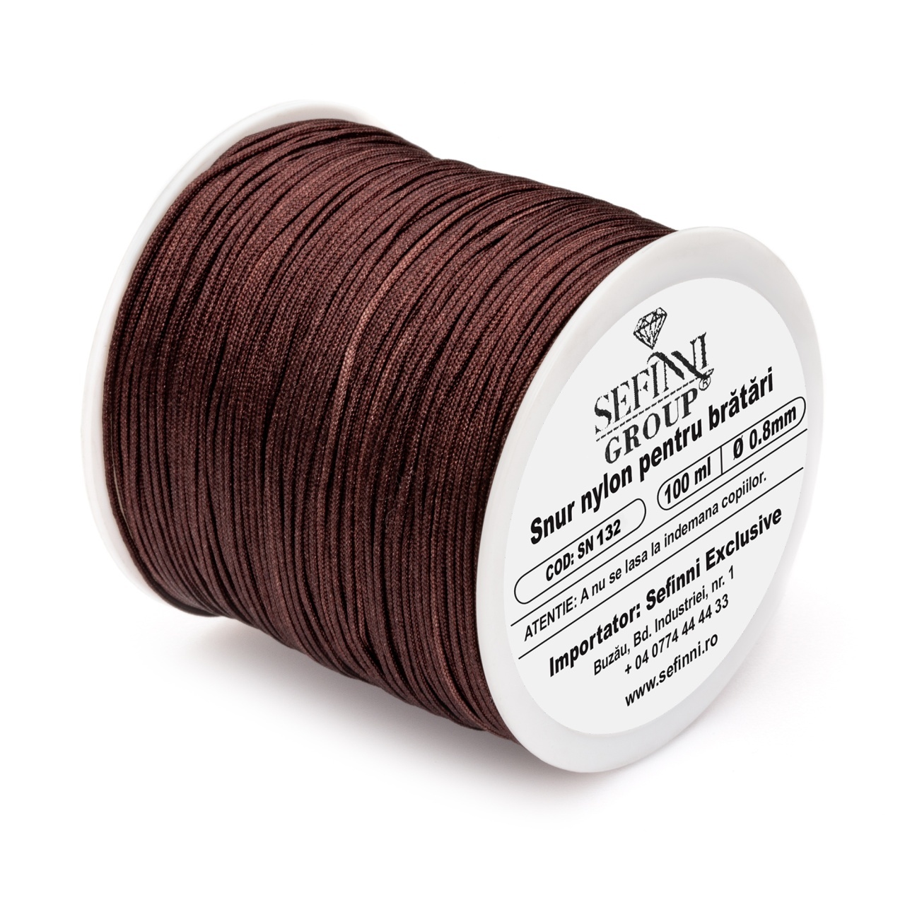 Rola snur 100m x 0.8mm - maro