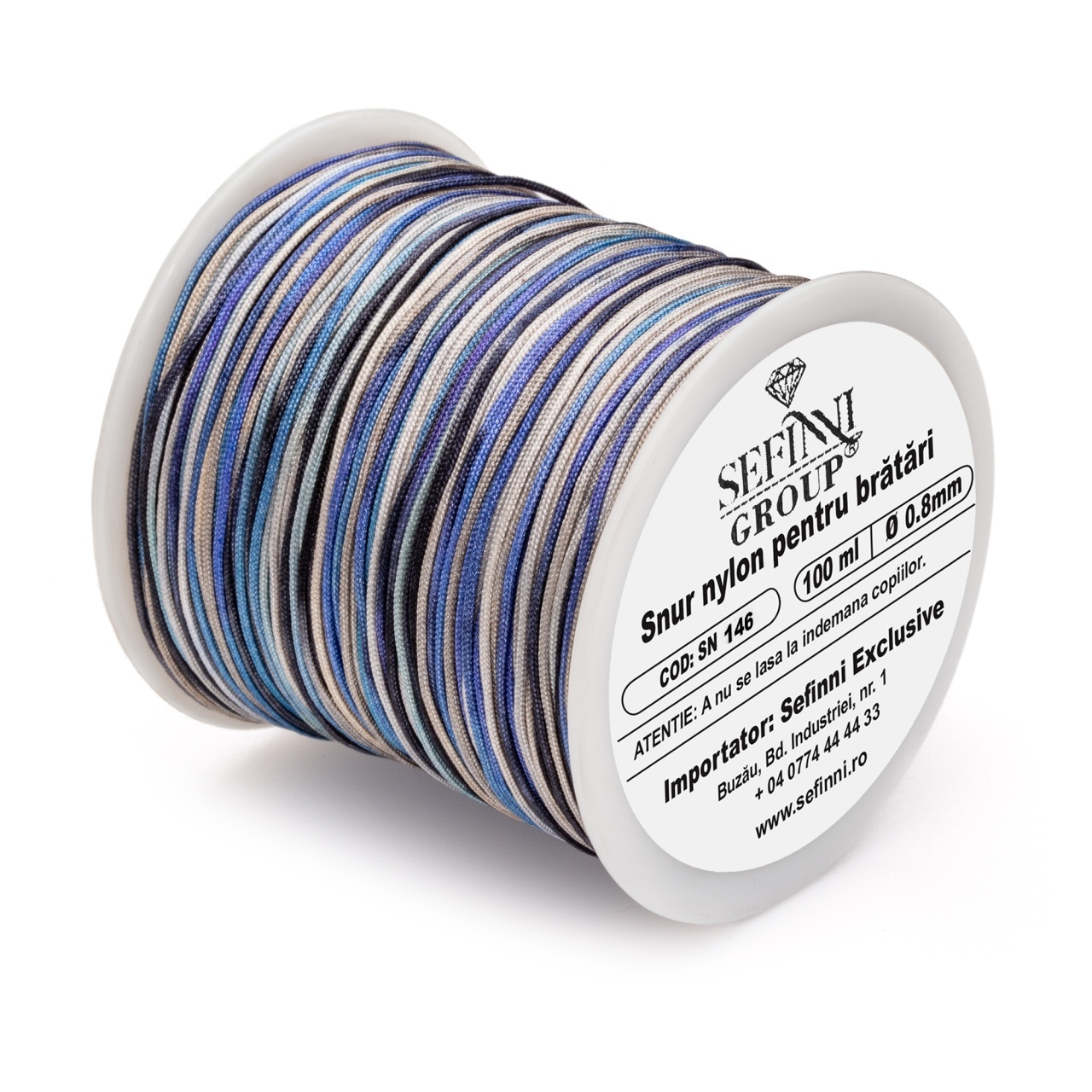 Rola snur 100m x 0.8mm - multicolor navy