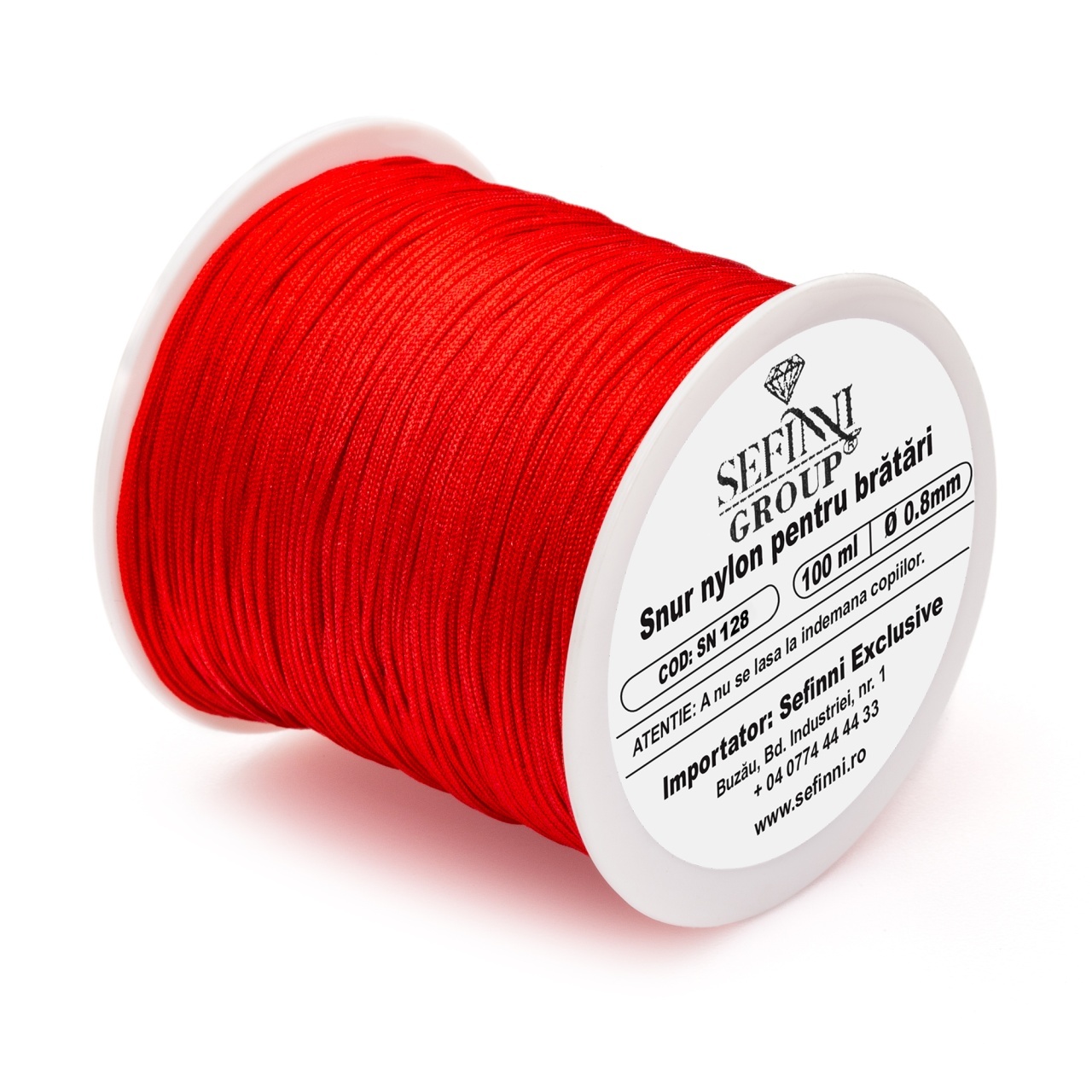 Rola snur 100m x 0.8mm - rosu