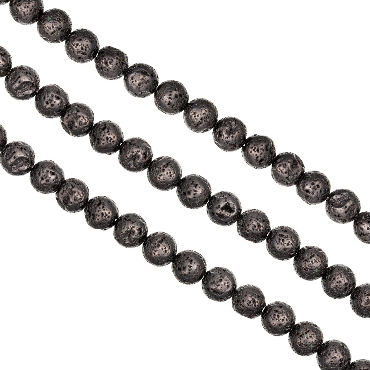 Sirag Lava Vulcanica electroplacata gri 6mm