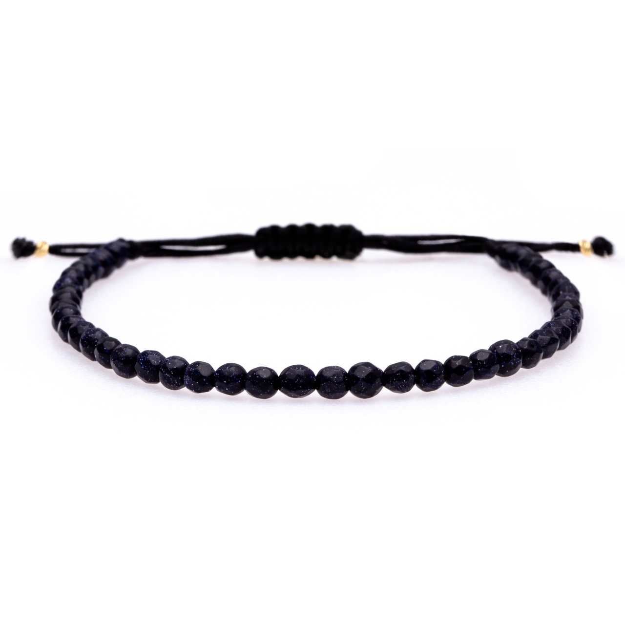 Brățara cu snur reglabil si Purple Goldstone 3mm
