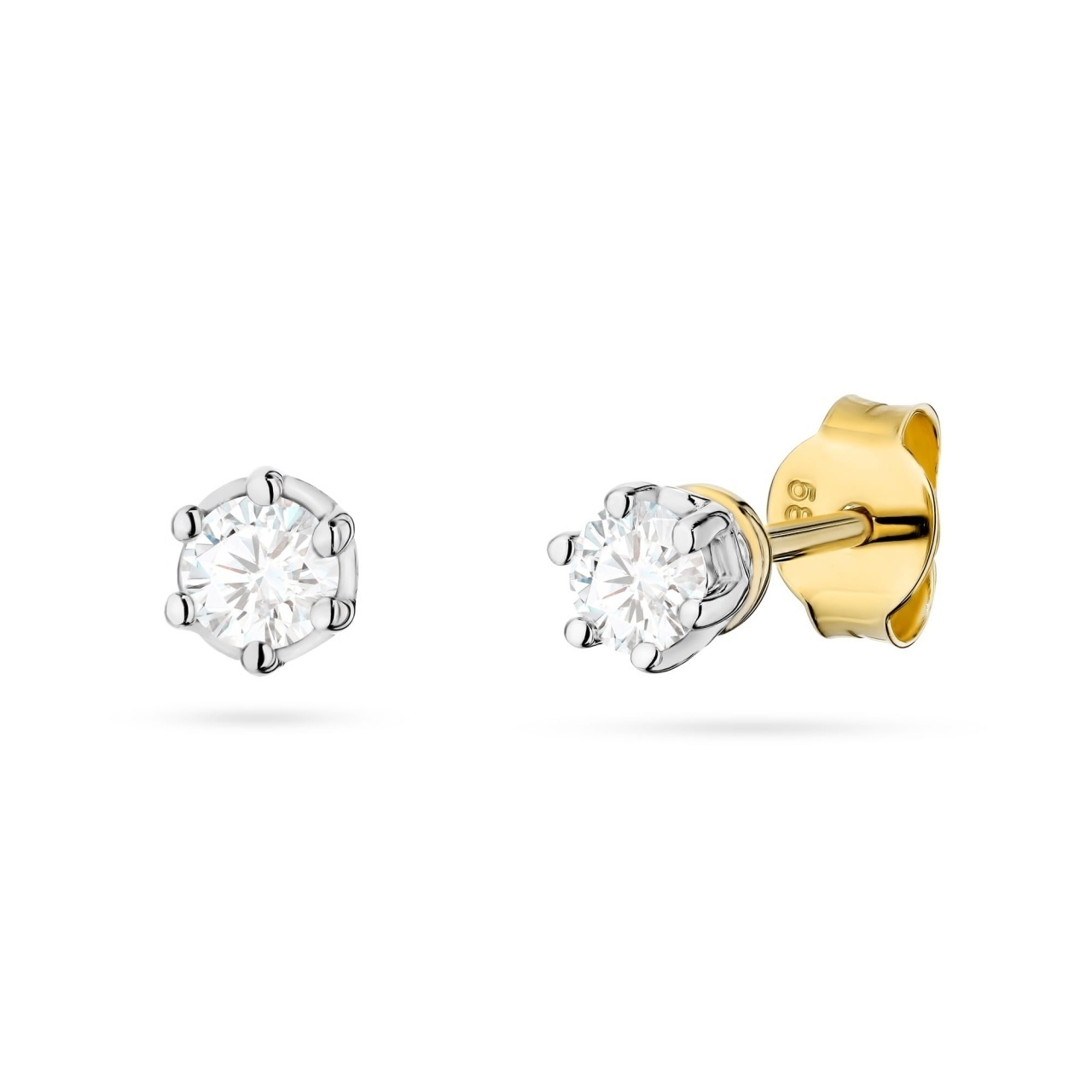 Cercei Aur 14K cu Diamant de Laborator 0.15 ct