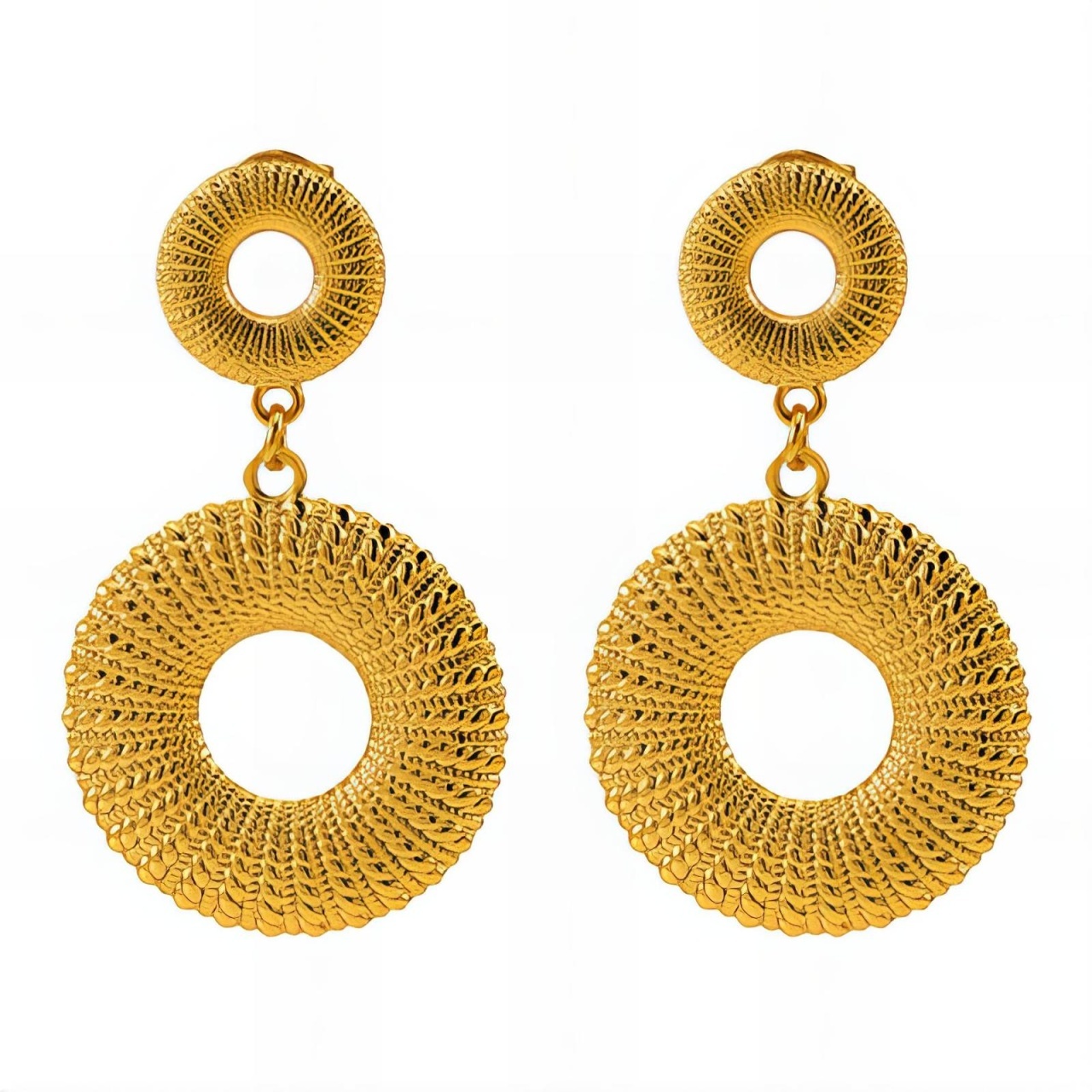 Cercei Occasions din inox placat cu aur 18K