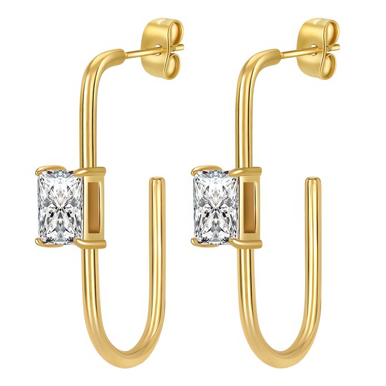Cercei Stud Occasion din Inox placat cu AUR 18K