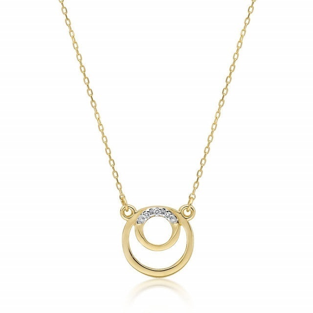 Colier Aur 14K cu Diamante Naturale 0.01 ct