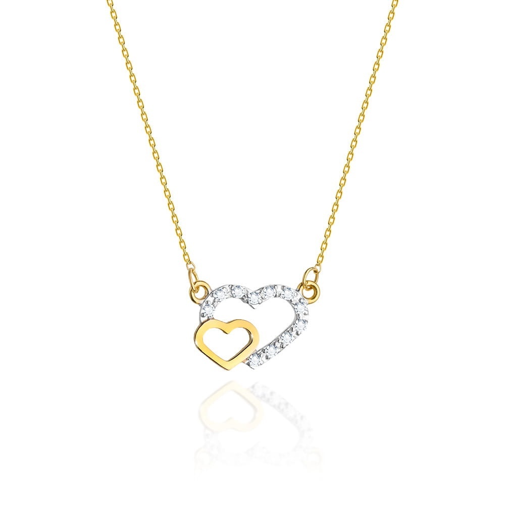 Colier Aur 14K cu Diamante Naturale 0.06 ct