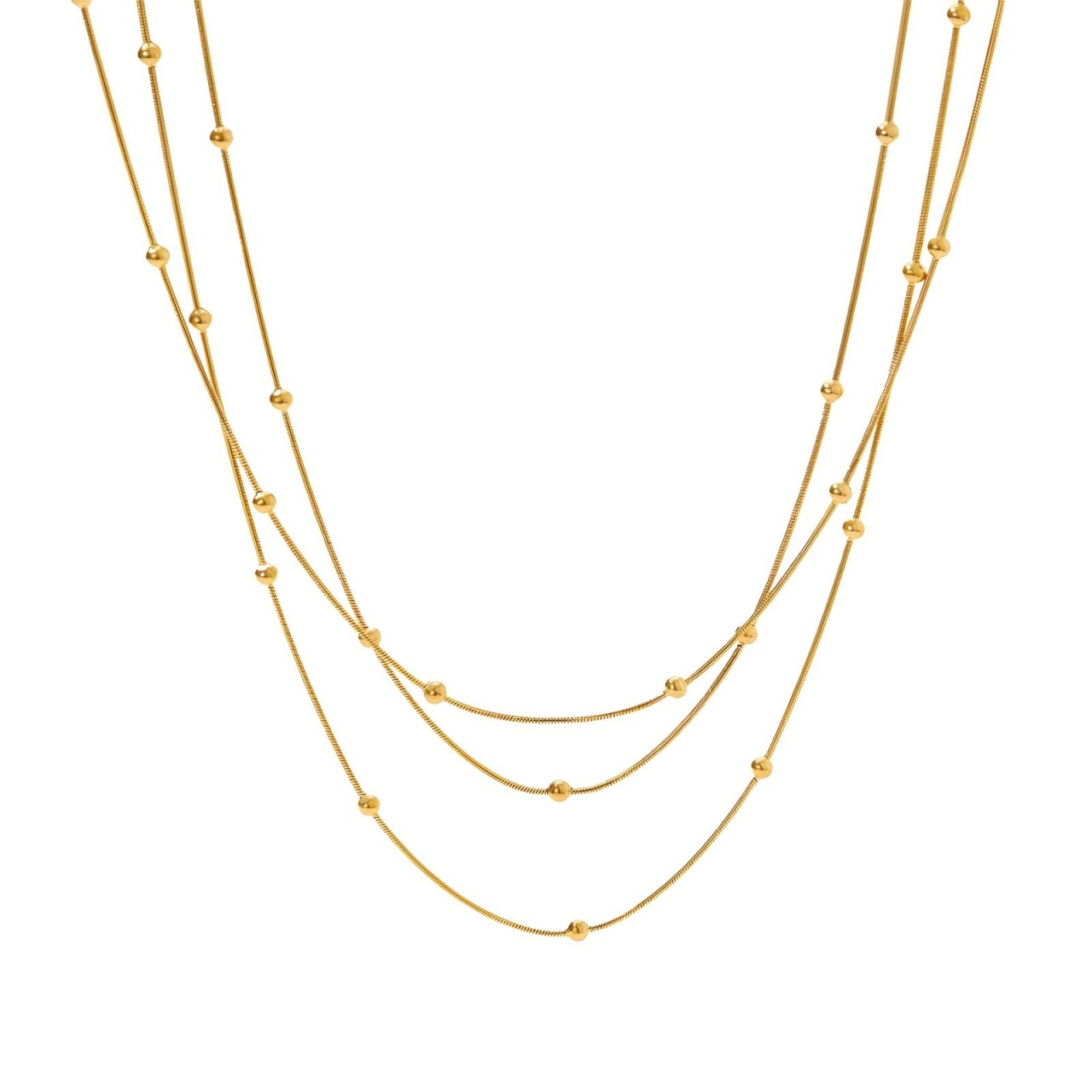 Colier Trinity din Inox placat cu AUR 18K