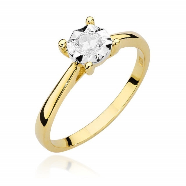 Inel Aur 14K cu Diamant Natural 0.20 ct