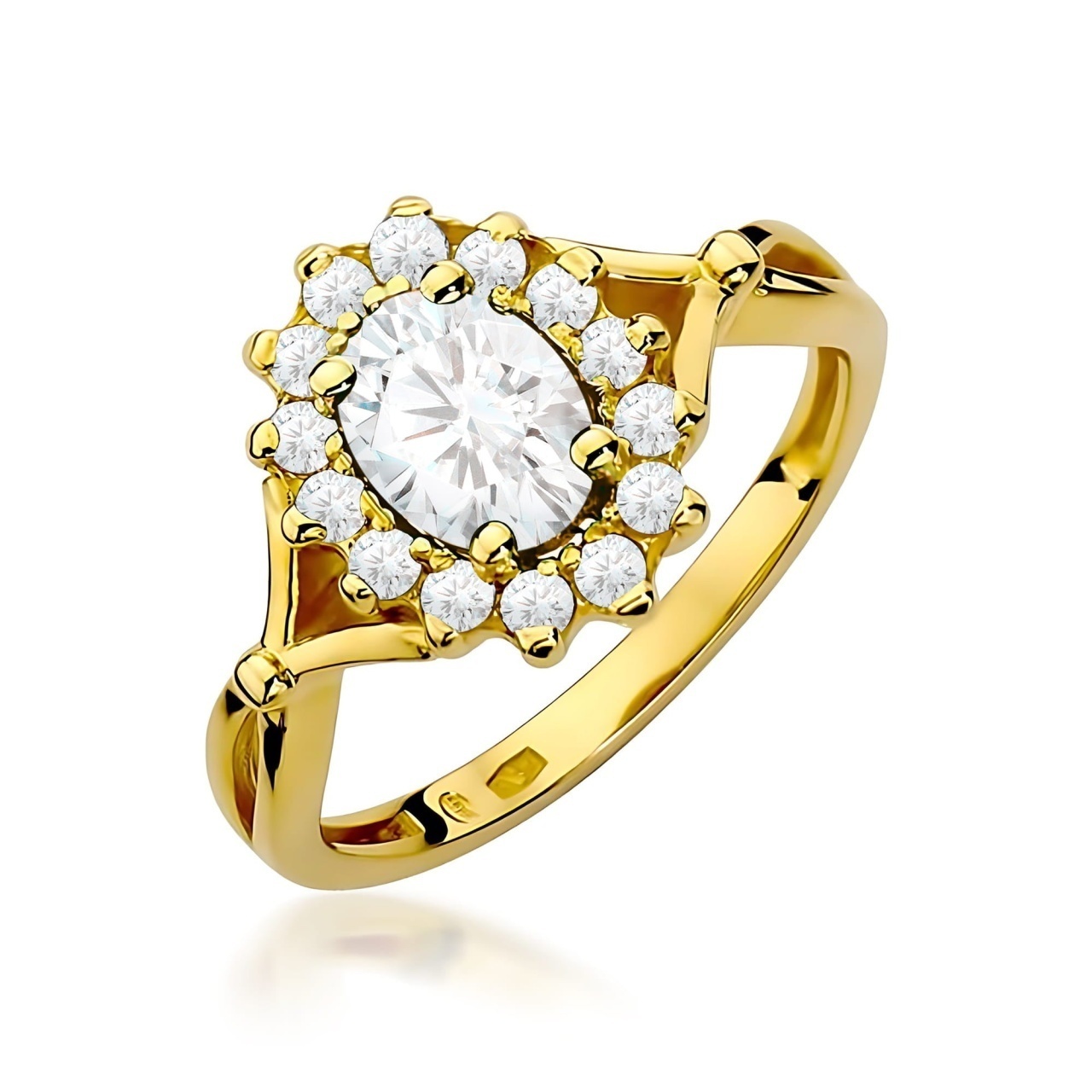 Inel Aur 14K cu Diamante de Laborator 0.98 ct