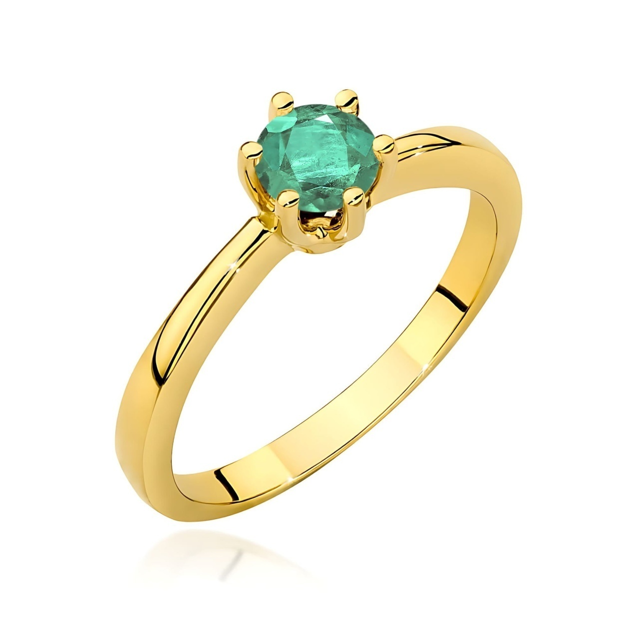 Inel Aur 14K cu Smarald 0.50 ct