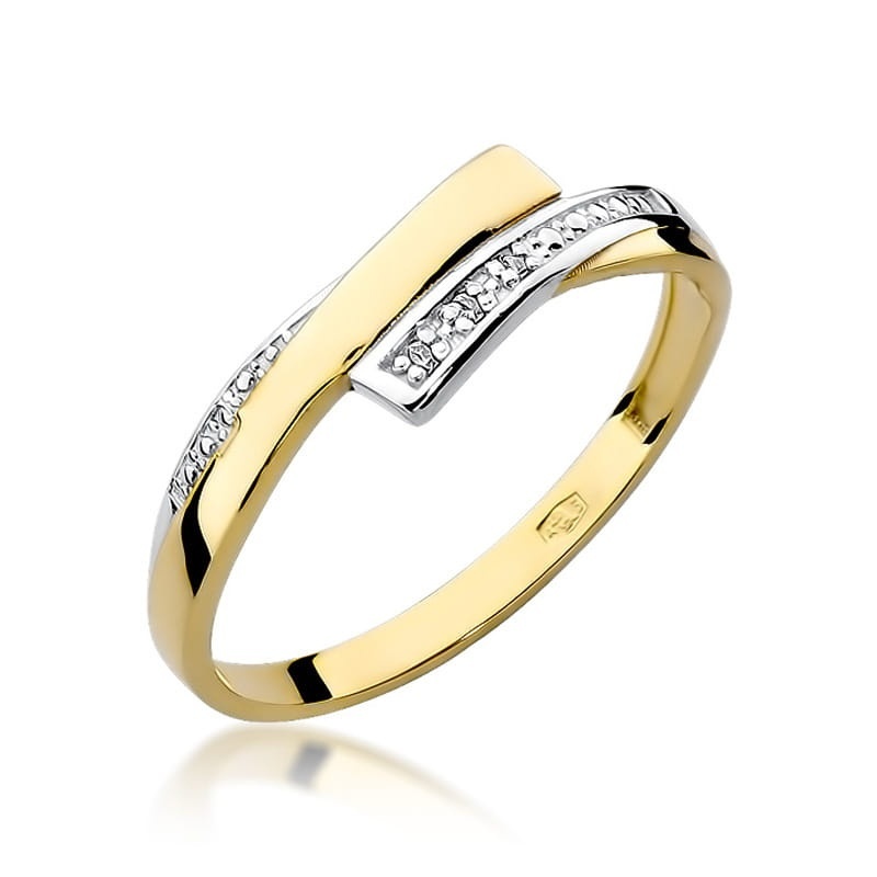 Inel Aur 9K cu Diamante Naturale 0.02 ct