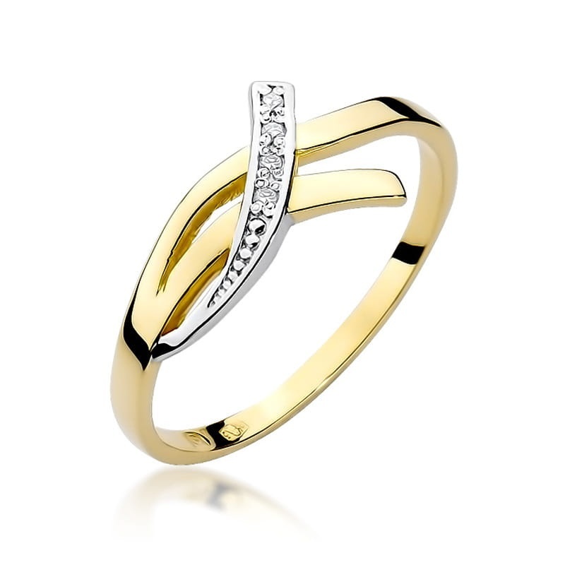 Inel Aur 9K cu Diamante Naturale 0.02 ct