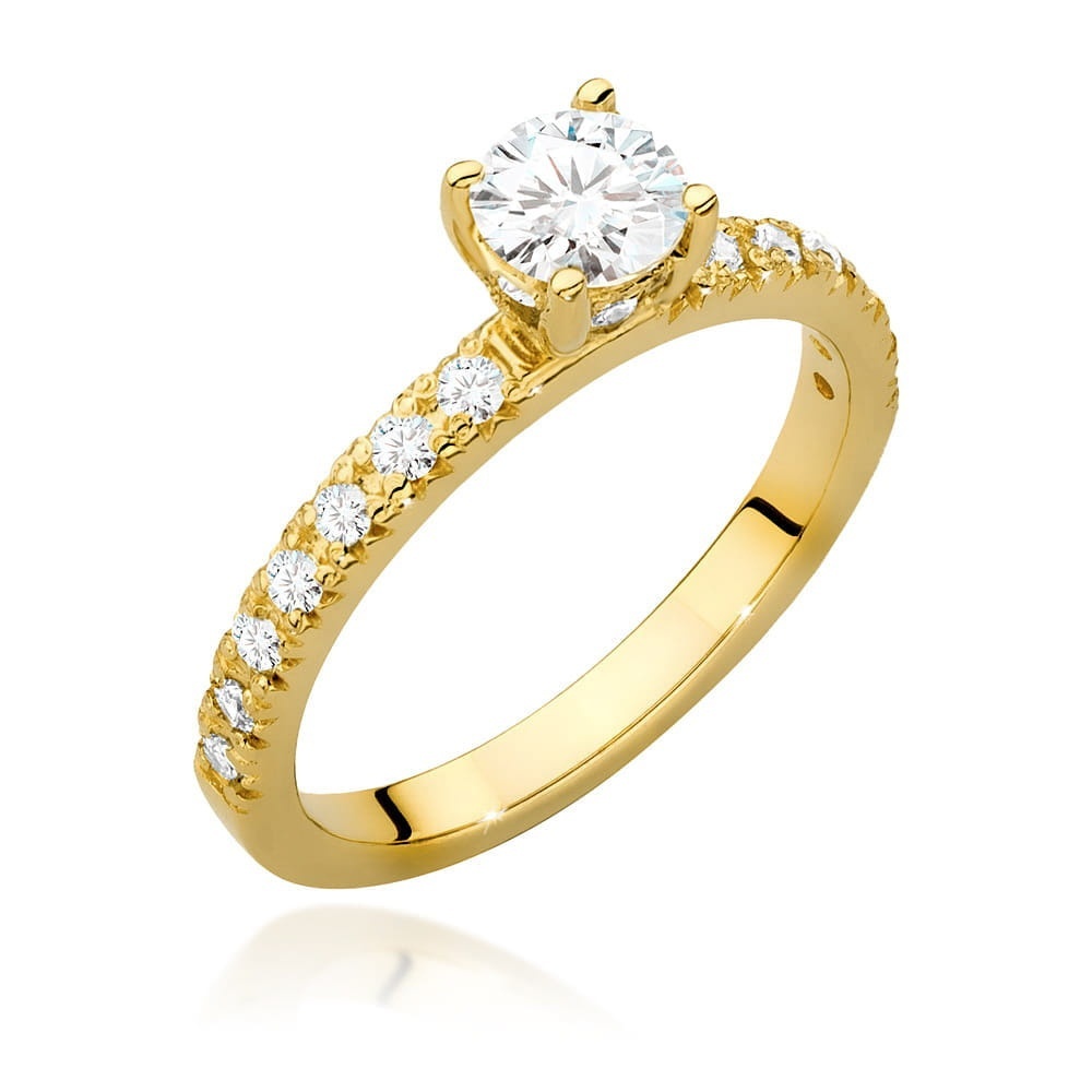 Inel Aur 9K cu Diamante Naturale 0.74 ct
