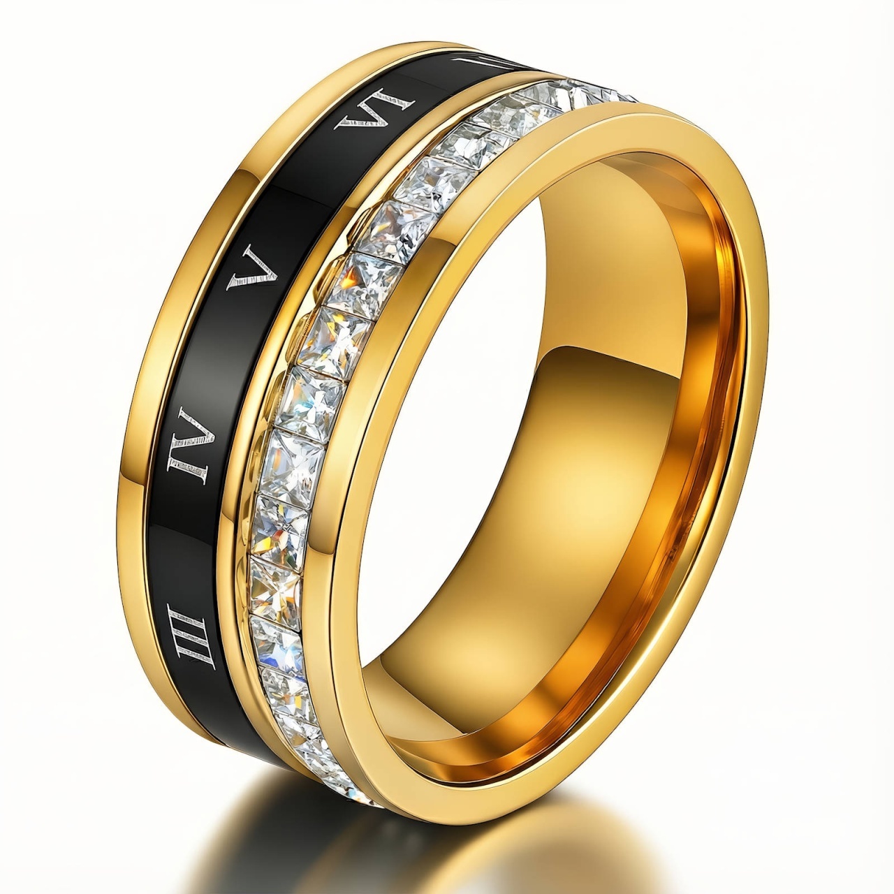 Inel Timeless Exclusive din inox placat cu aur 18K M6/52
