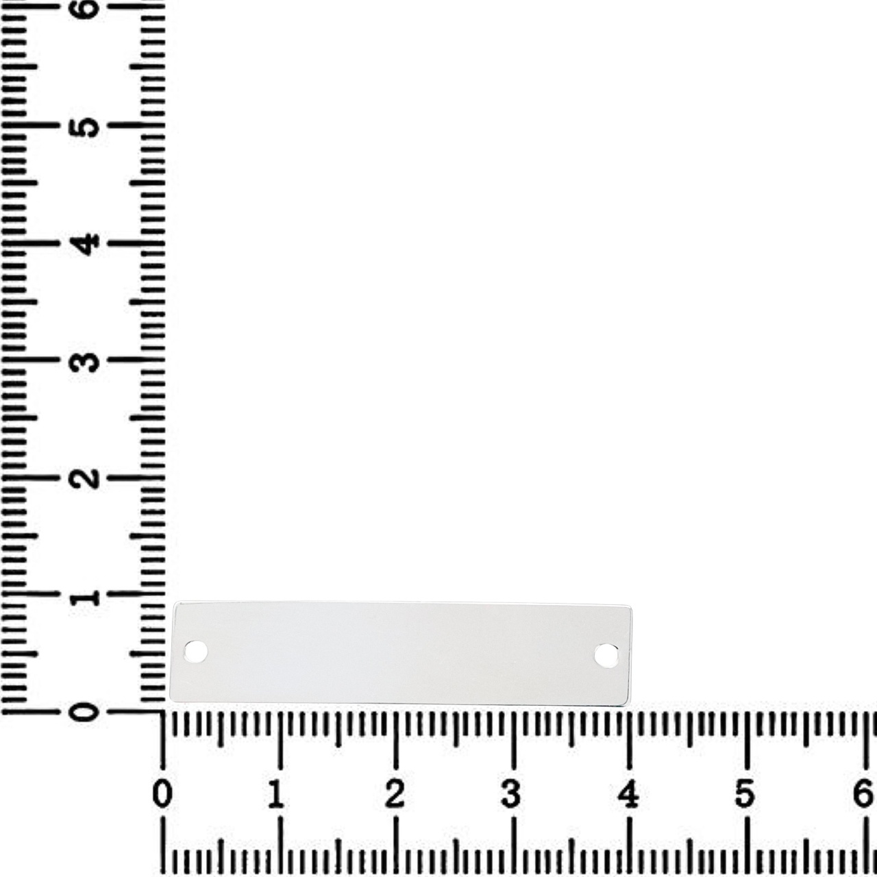Link Argint - pentru bratara - placuta 4cm pentru gravat