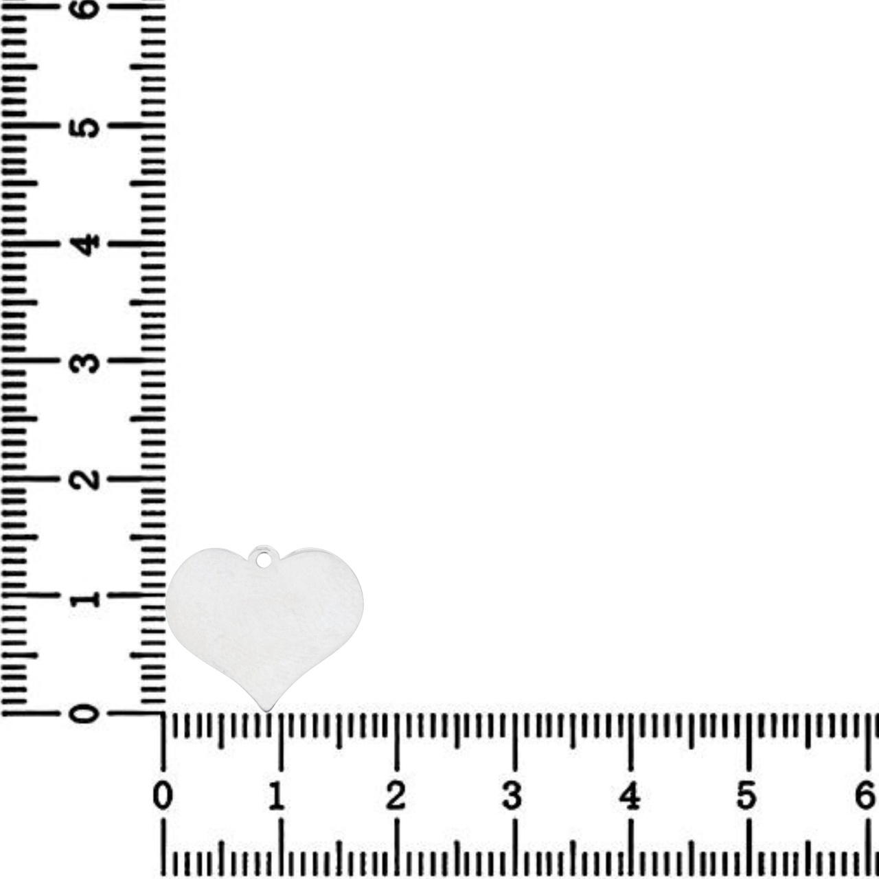 Link Argint - pentru colier - inimioara 1.7cm pentru gravat