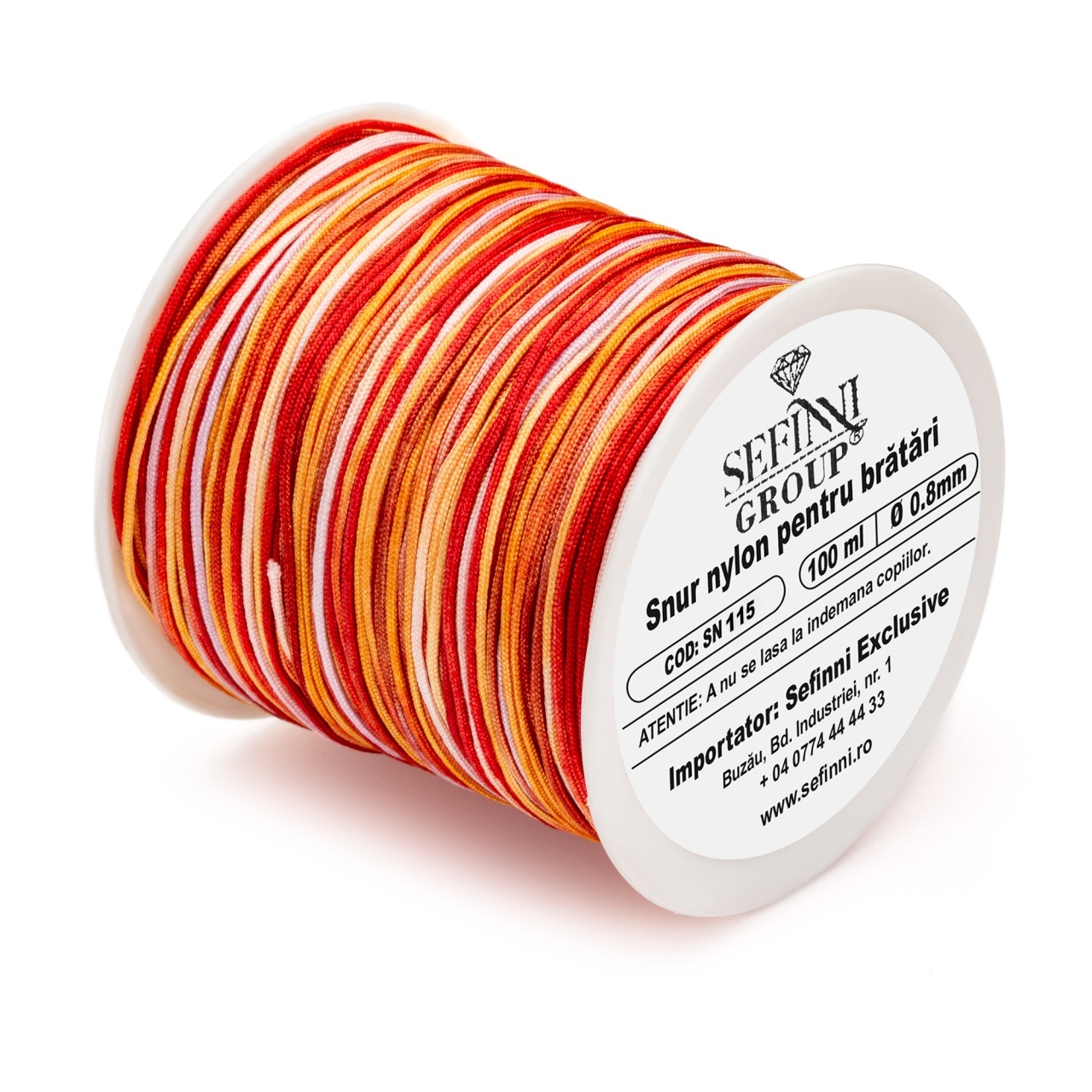 Rola snur 100m x 0.8mm - multicolor sunset
