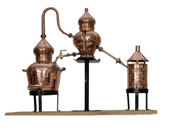 Cazan Premium pentru Cognac, Alambic Charental 2 Litri, Distilare Continua image1