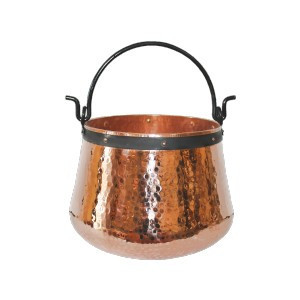 Pachet de toamna ceaun traditional din cupru 5 litri + oala din cupru 8 litri