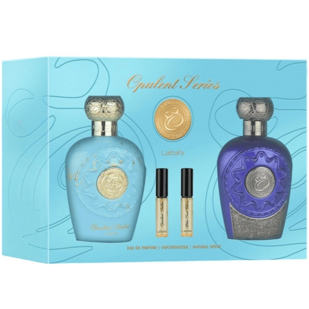 Opulent Collection Dubai & Blue Oud Elixir Lattafa 2x100 ml, apa de parfum, unisex, set