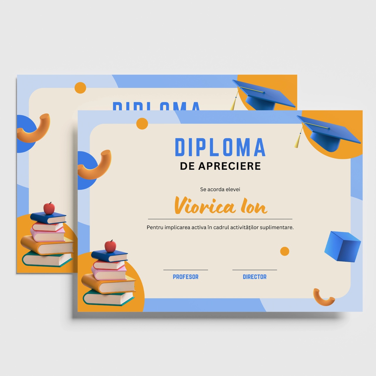 Diploma personalizata Final de an scolar