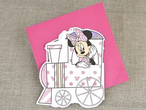 Invitatie de botez tren Minnie 15722