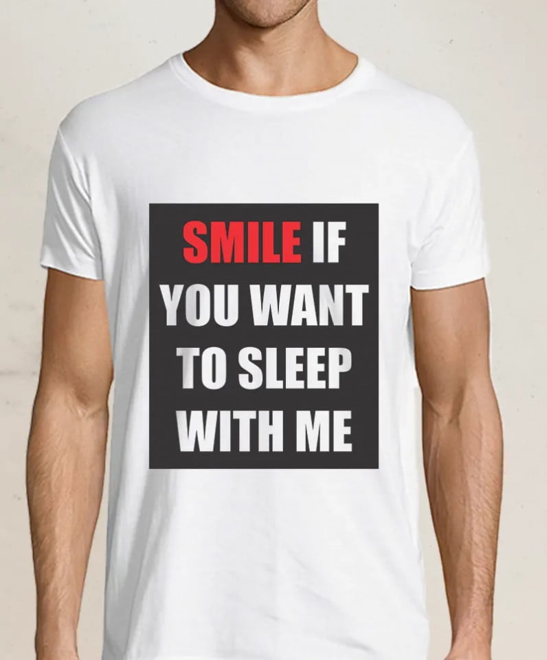 Tricou personalizat Smile if you want me