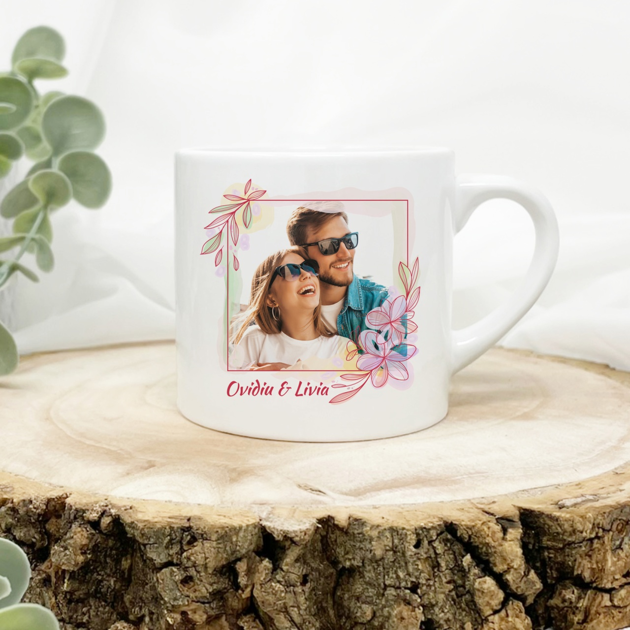 Cana de espresso personalizata cu fotografie si nume