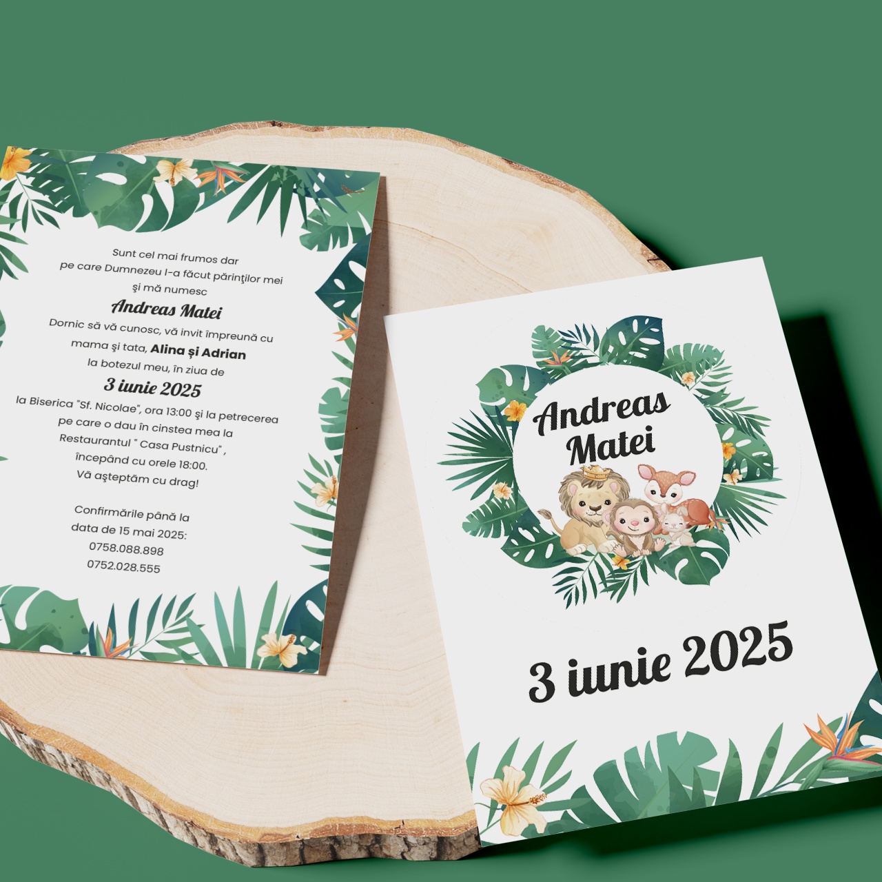 Invitatie de botez Jungle