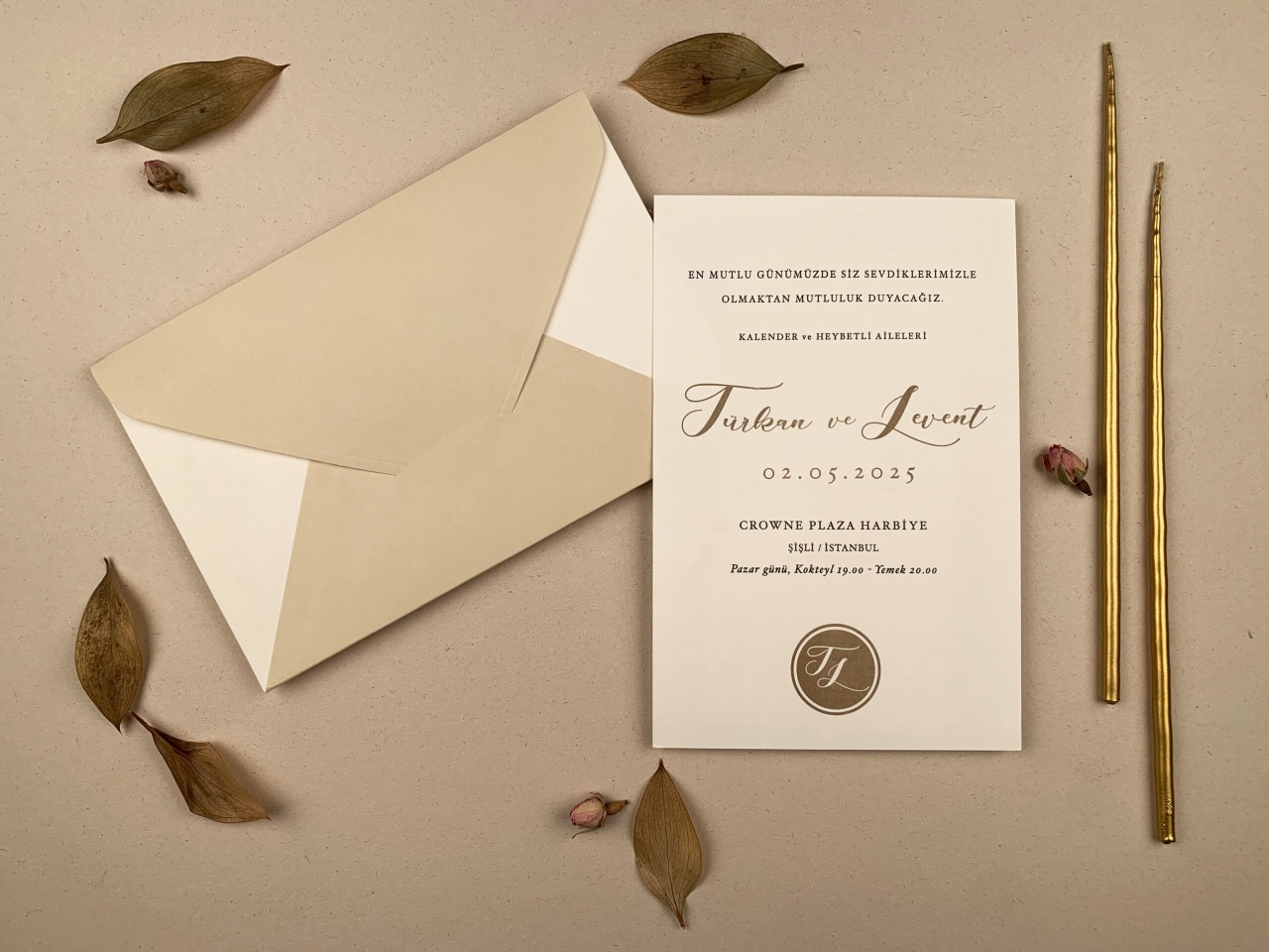 Invitatie de nunta rafinata, stil clasic-minimalist – 12256