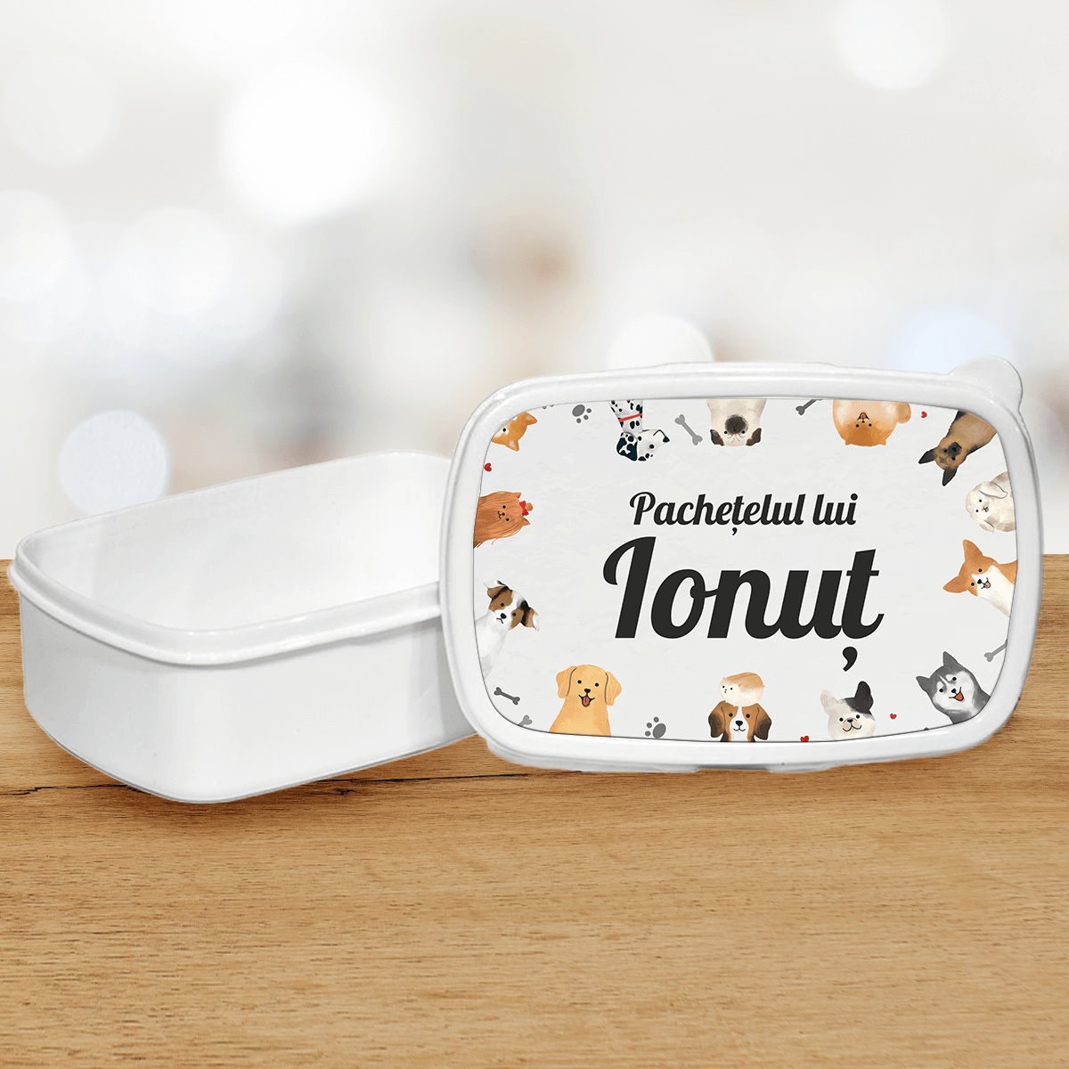 Lunch box personalizat catelus