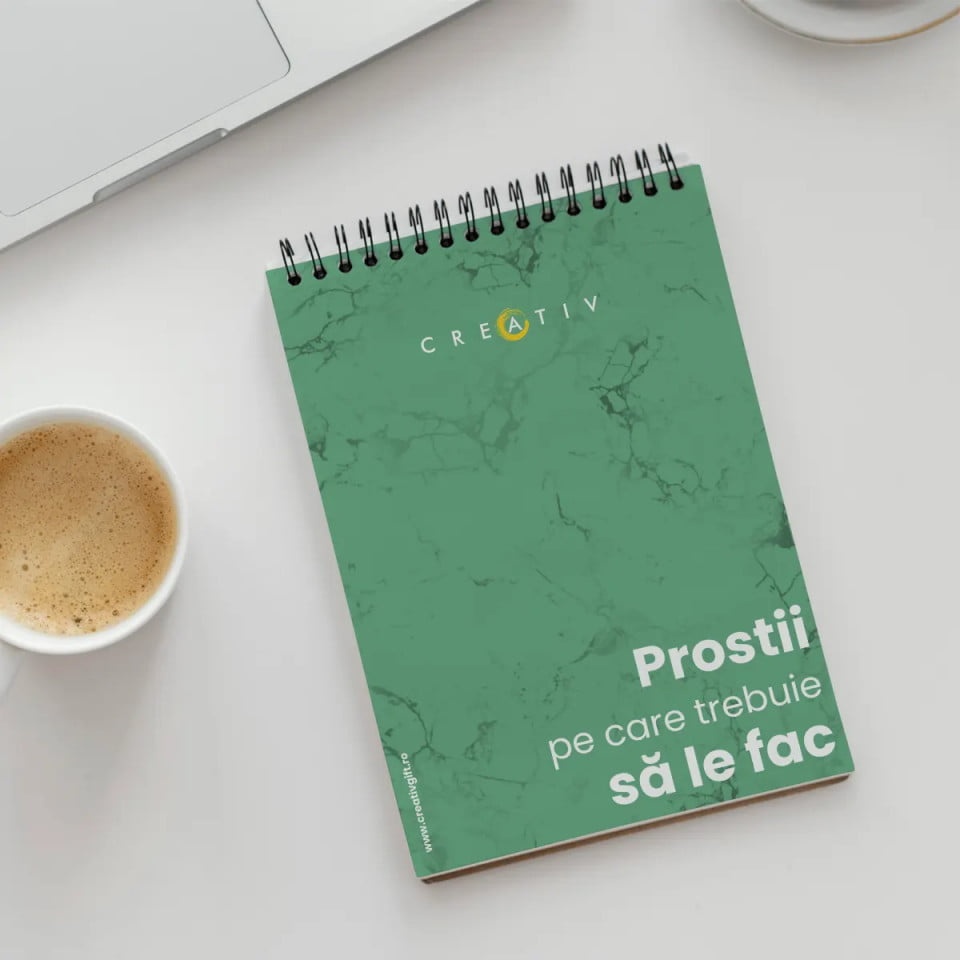 Notebook personalizat cu Prostii pe care trebuie sa le fac