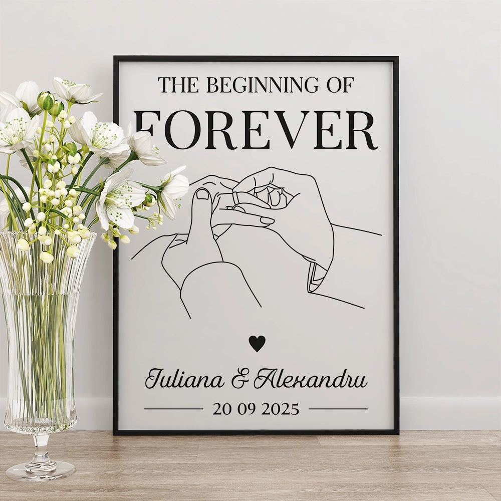 Tablou personalizat cu momentul cererii