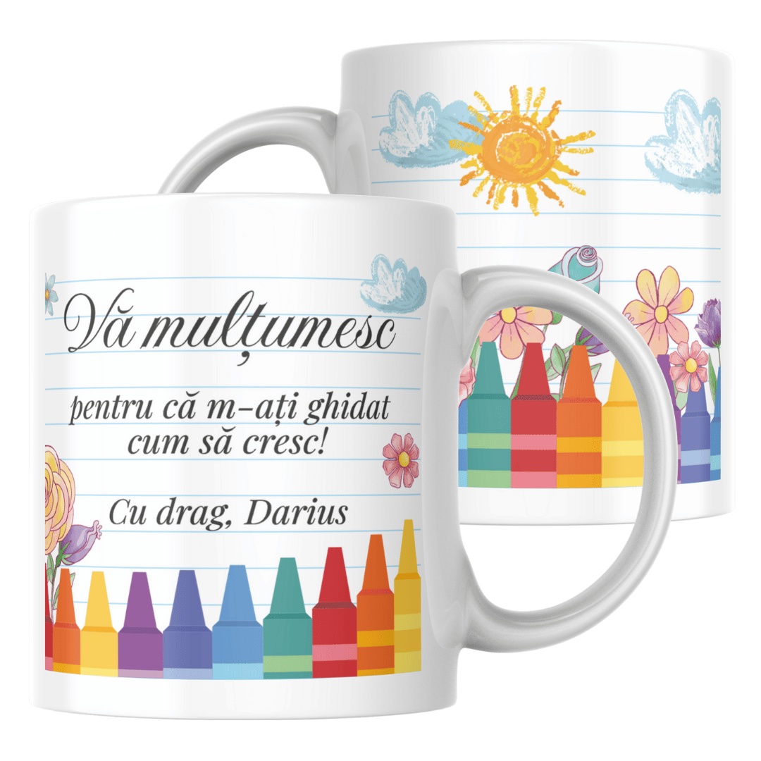 Cana cu mesaj pentru invatatoare