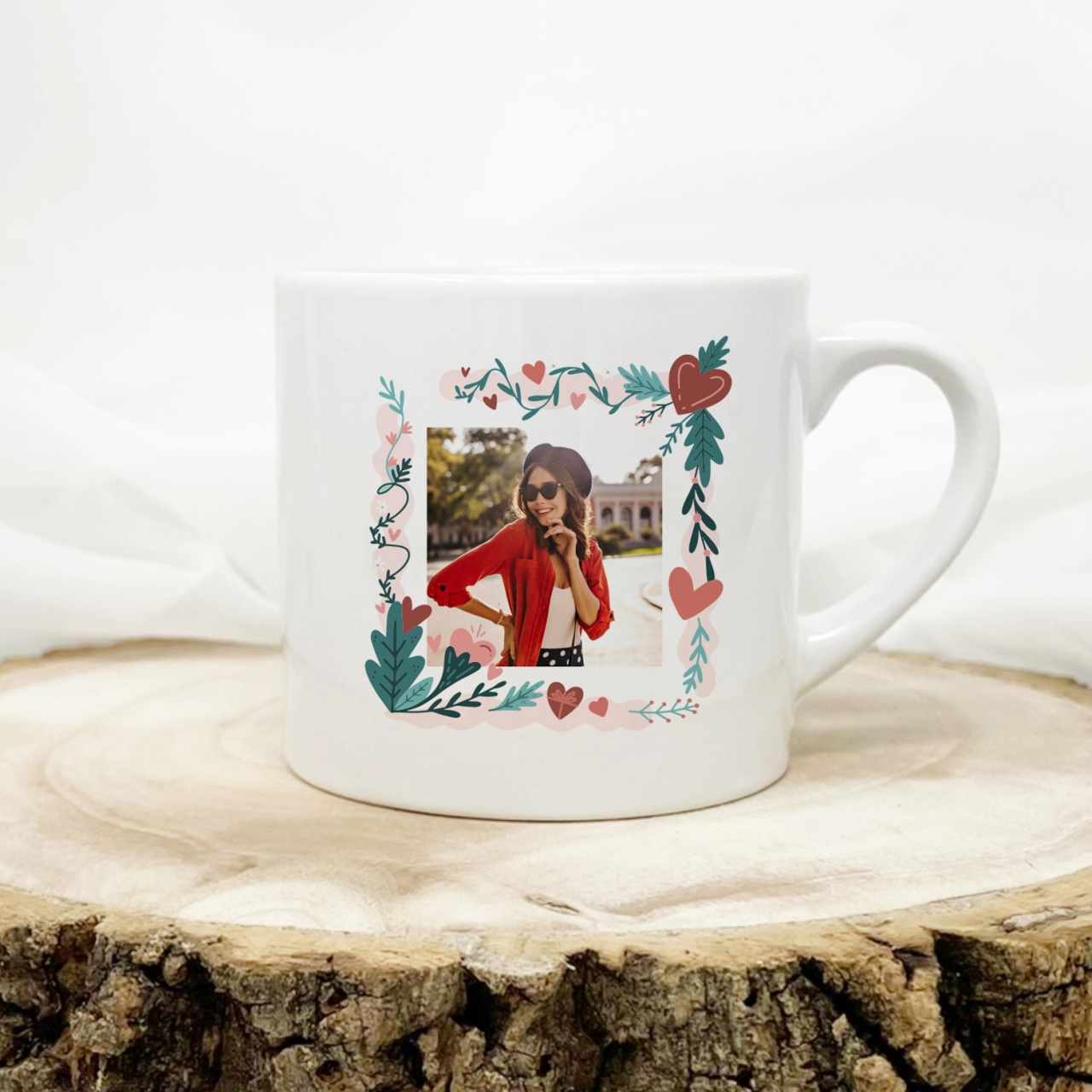 Cana de espresso personalizata cu o fotografie patrata