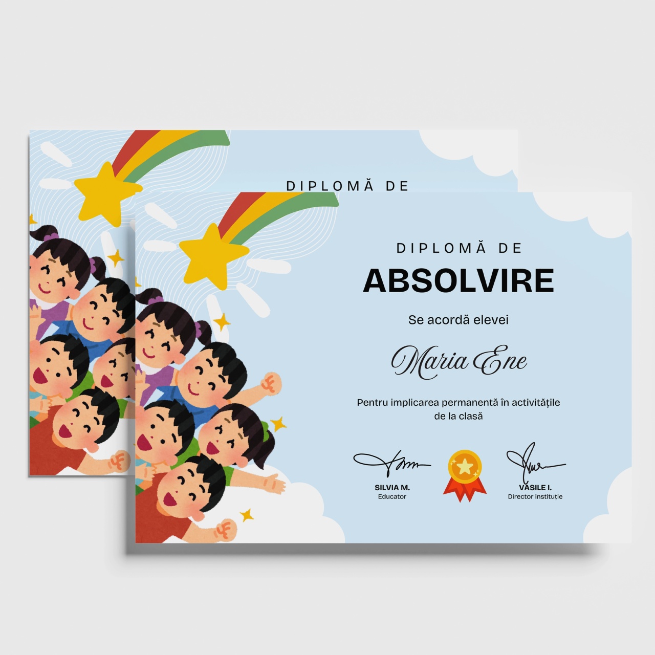 Diploma personalizata Absolvire scoala primara