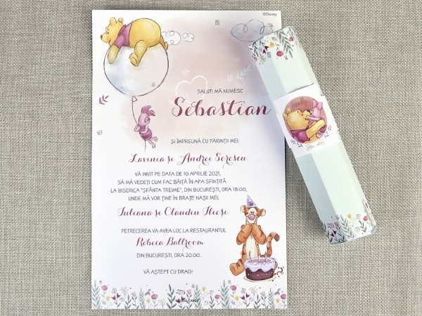 Invitatie de botez Winnie the pooh 15712