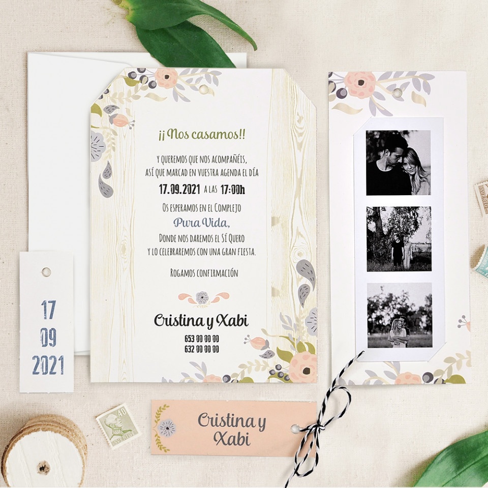 Invitatie de nunta florala 39725