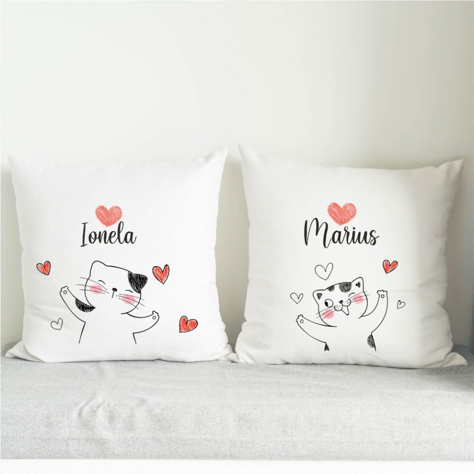 Set de 2 perne personalizate pisicute