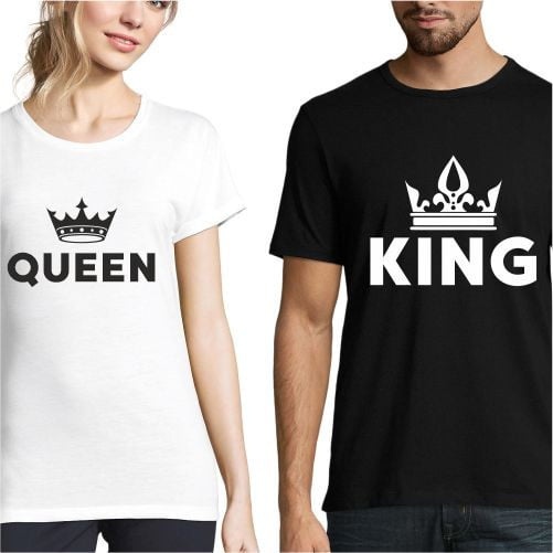 Set de tricouri personalizate King & Queen