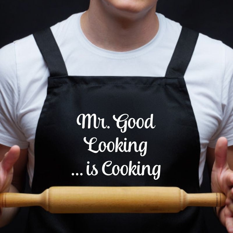 Sort de bucatarie personalizat Mr. Good Looking is cooking...