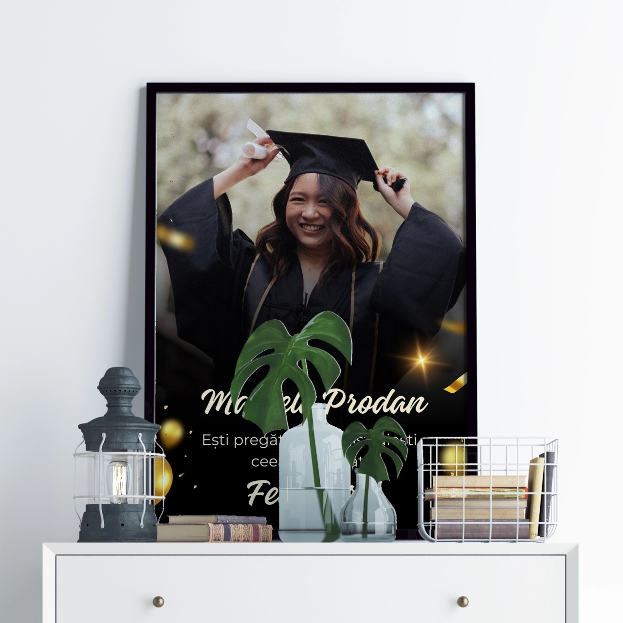 Tablou personalizat cu fotografie si mesaj