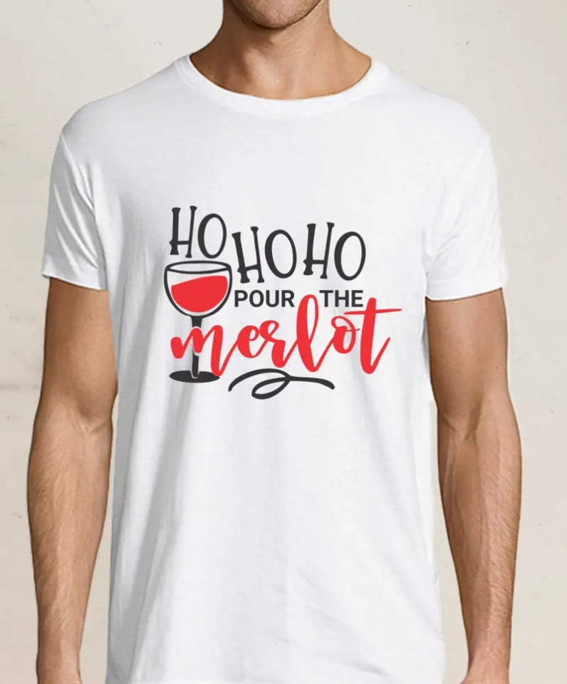 Tricou personalizat Hohoho merlot